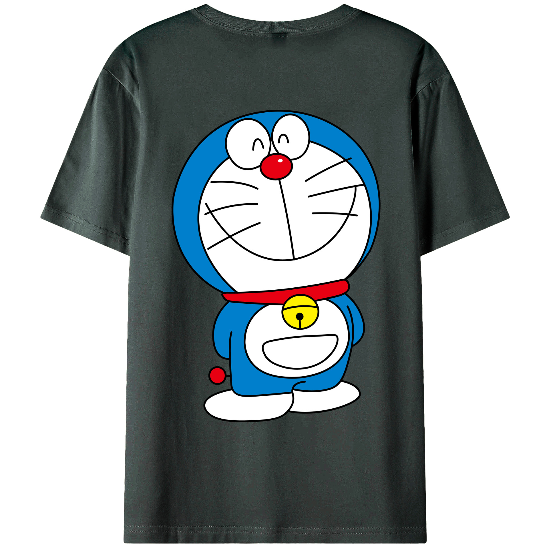 （画像用） ドラえもん Doraemon 綿100％ メンズ半袖Tシャツ（バックプリント） 通気性